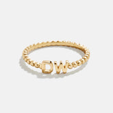 14K Gold Custom Initial Ring - Gold