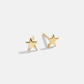 14K Gold Celestial Delicate Stud - Star