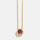 14K Gold Birthstone Pendant Necklace - Garnet