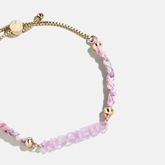 Acrylic Kids' Custom Nameplate Bracelet - Translucent Purple