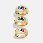 14K Gold Custom Birthstone Ring - Gold