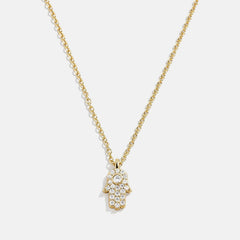 18K Gold Motif Necklace - Hamsa