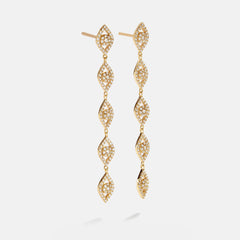 18K Gold Evil Eye Drop Earrings - Evil Eye