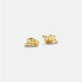 18K Gold Just For Fun Earrings - Cowboy Hat