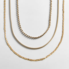 Anita Waterproof Necklace Set - Gold/Pavé