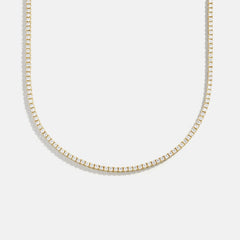 Billie 18K Gold Tennis Necklace - 18K Gold Plated Sterling Silver