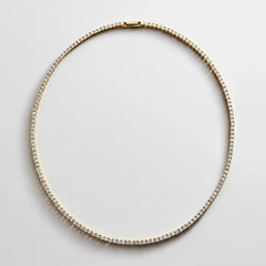 Billie 18K Gold Tennis Necklace - 18K Gold Plated Sterling Silver