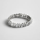 Alexandra Sterling Silver Crystal Ring - Silver/Pavé