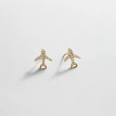 14K Gold Just For Fun Earrings - Airplane