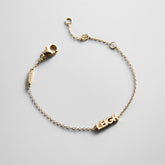 14K Gold Custom Block Multi Name Bracelet - 1 Name