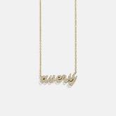 14K Gold Custom Nameplate Necklace - Luxe