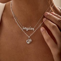 14K Gold Custom Nameplate Necklace - Luxe