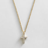 Agape 14K Gold Necklace - Gold/Pavé