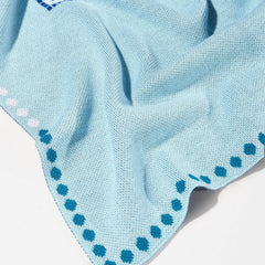 Baby Steps Kids' Custom Blanket - Light Blue/Navy