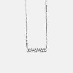 14K Gold Custom Nameplate Necklace - 3D Script