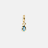 Birthstone Cluster Charm - Blue Zircon