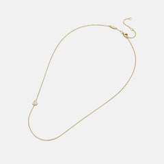18K Gold Asymmetrical Heart Necklace - Heart