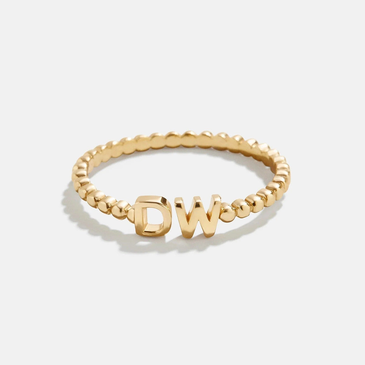 14K Gold Custom Initial Ring - Gold