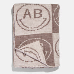 All Smiles Custom Blanket - Tan/Brown