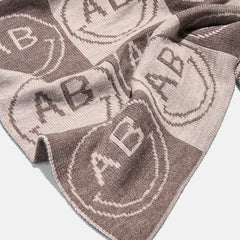 All Smiles Custom Blanket - Tan/Brown