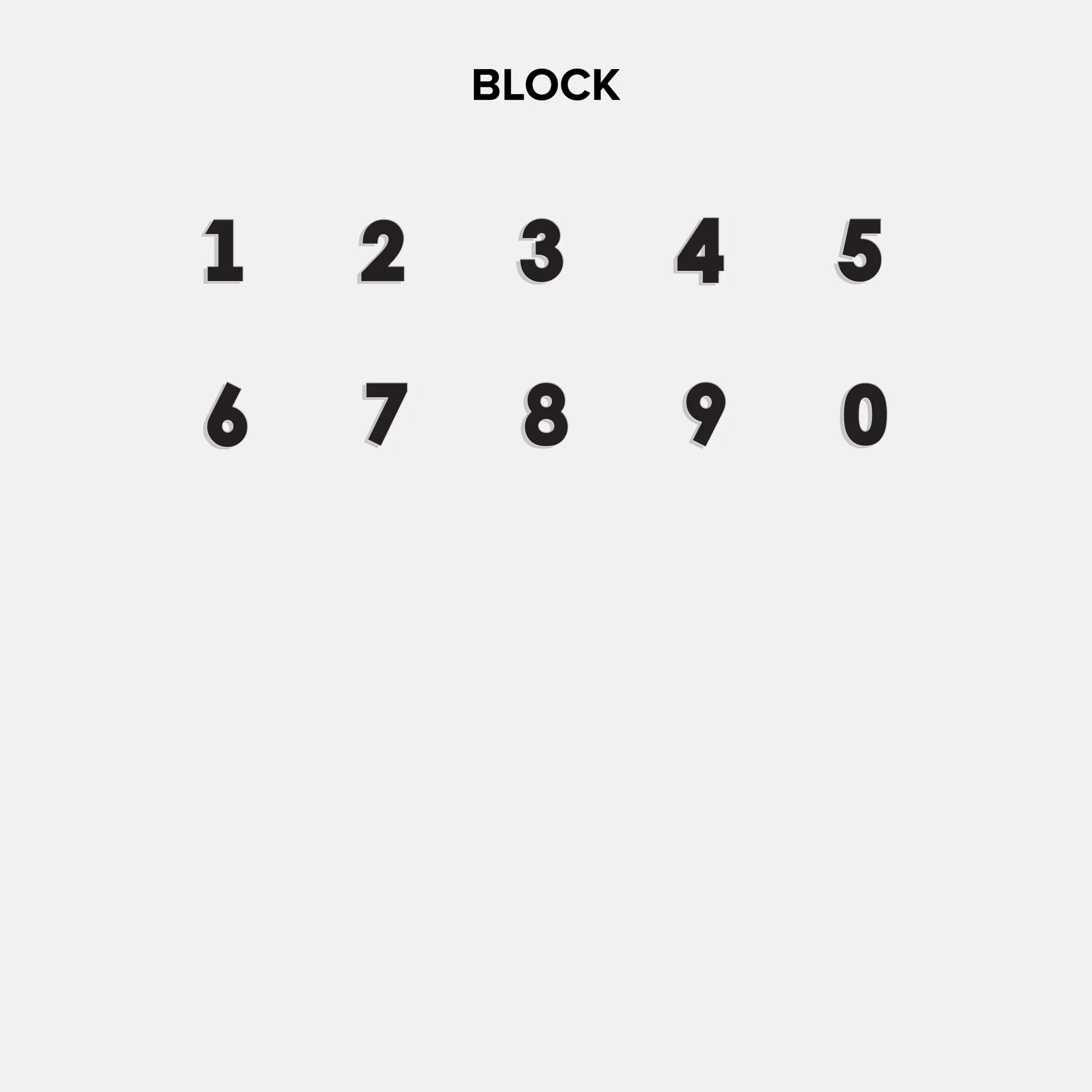 14K Gold Block Font Custom Number Bracelet - Block Font Numbers
