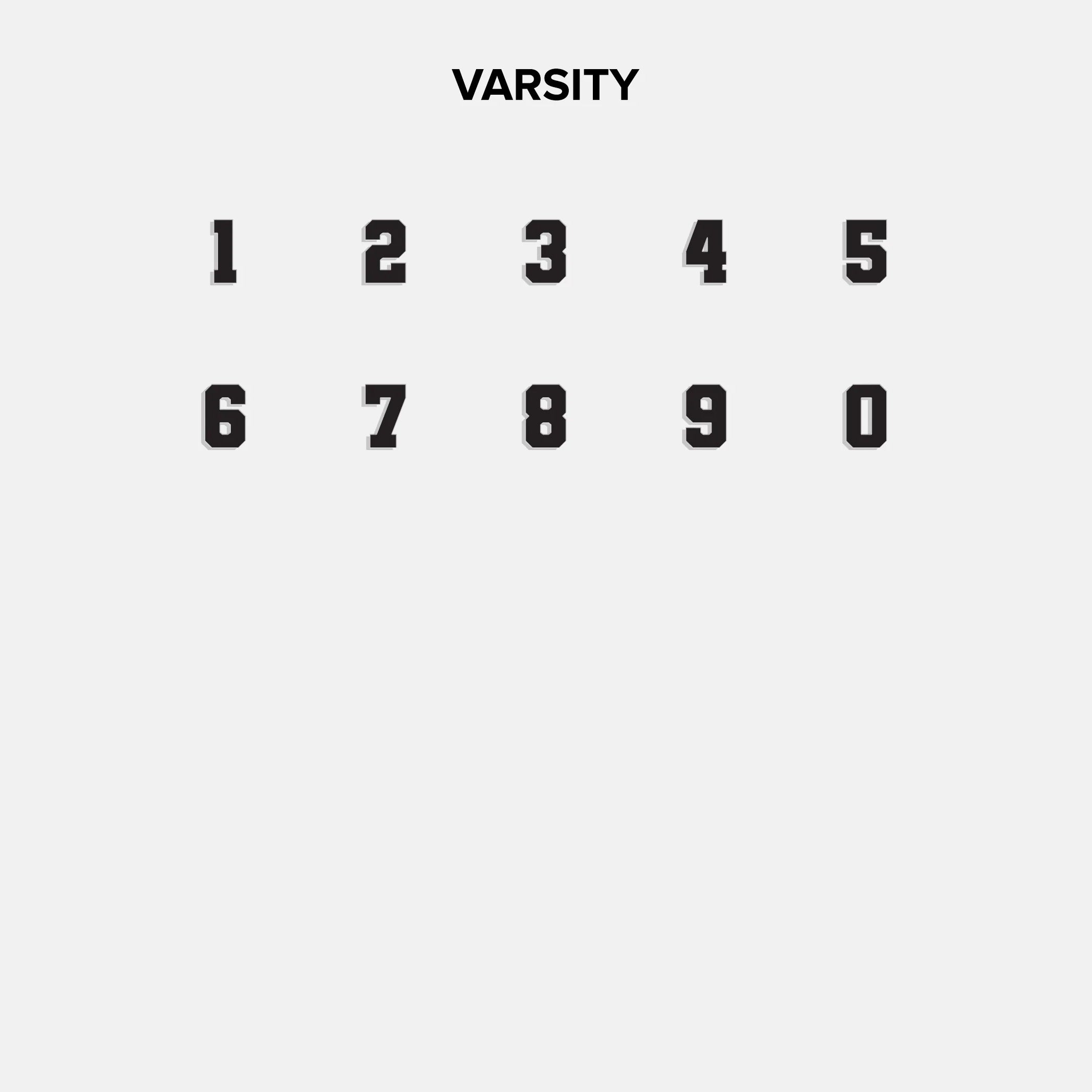 14K Gold Varsity Font Custom Number Necklace - Varsity Font Numbers