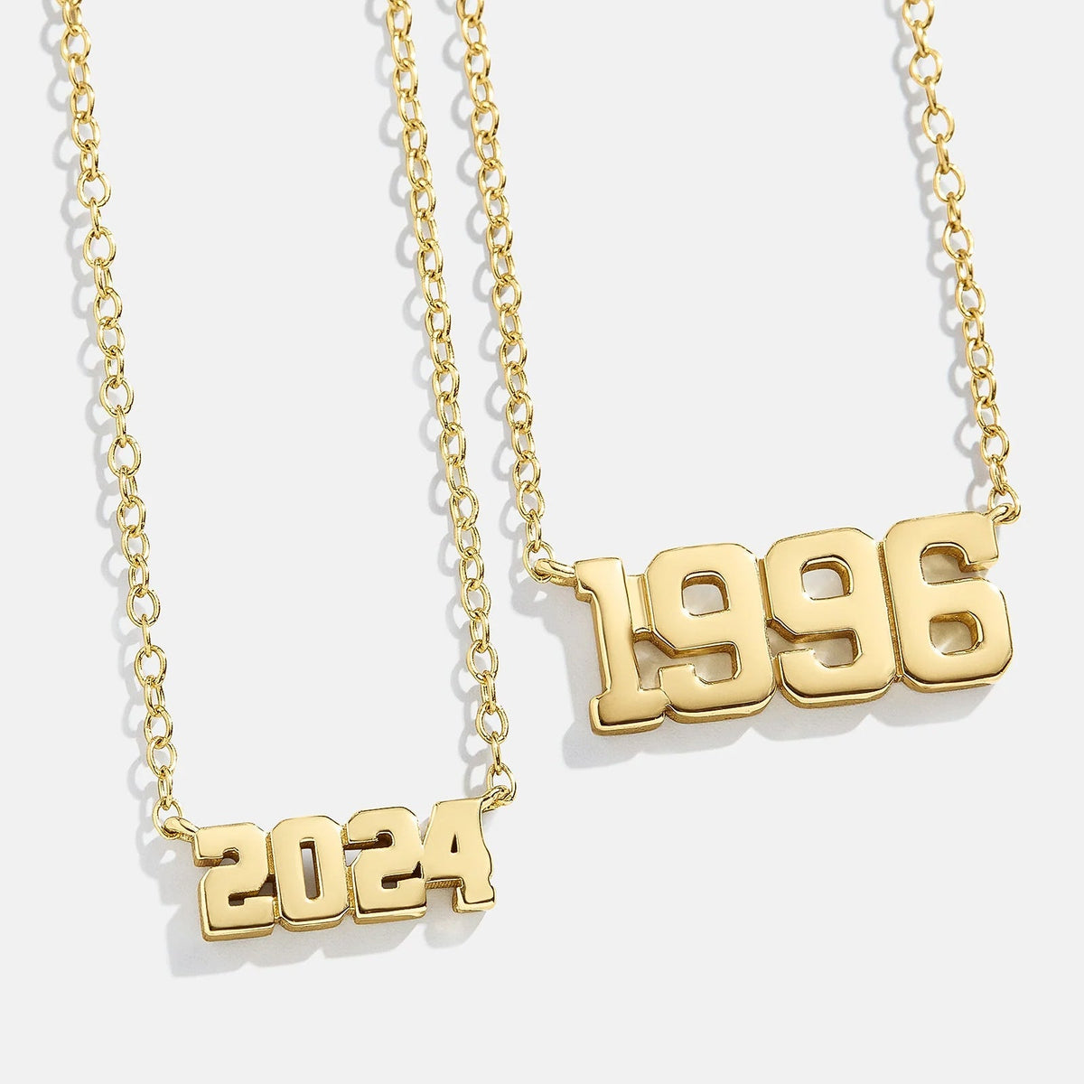 14K Gold Varsity Font Custom Number Necklace - Varsity Font Numbers