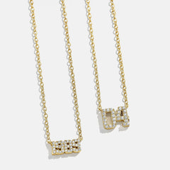 14K Gold Varsity Font Custom Number Necklace - Varsity Font Numbers