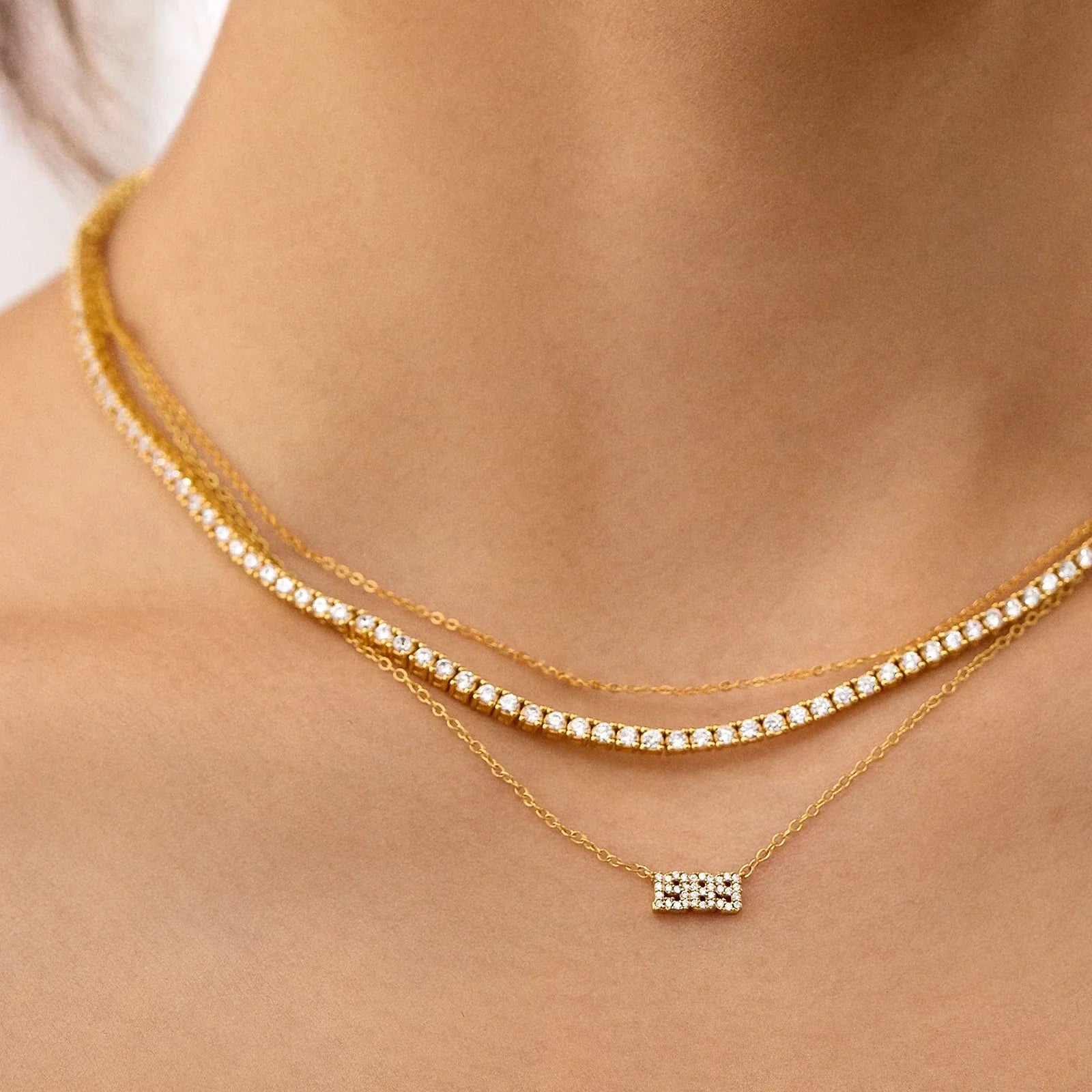 14K Gold Varsity Font Custom Number Necklace - Varsity Font Numbers