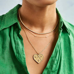 14K Gold Custom Heart Necklace