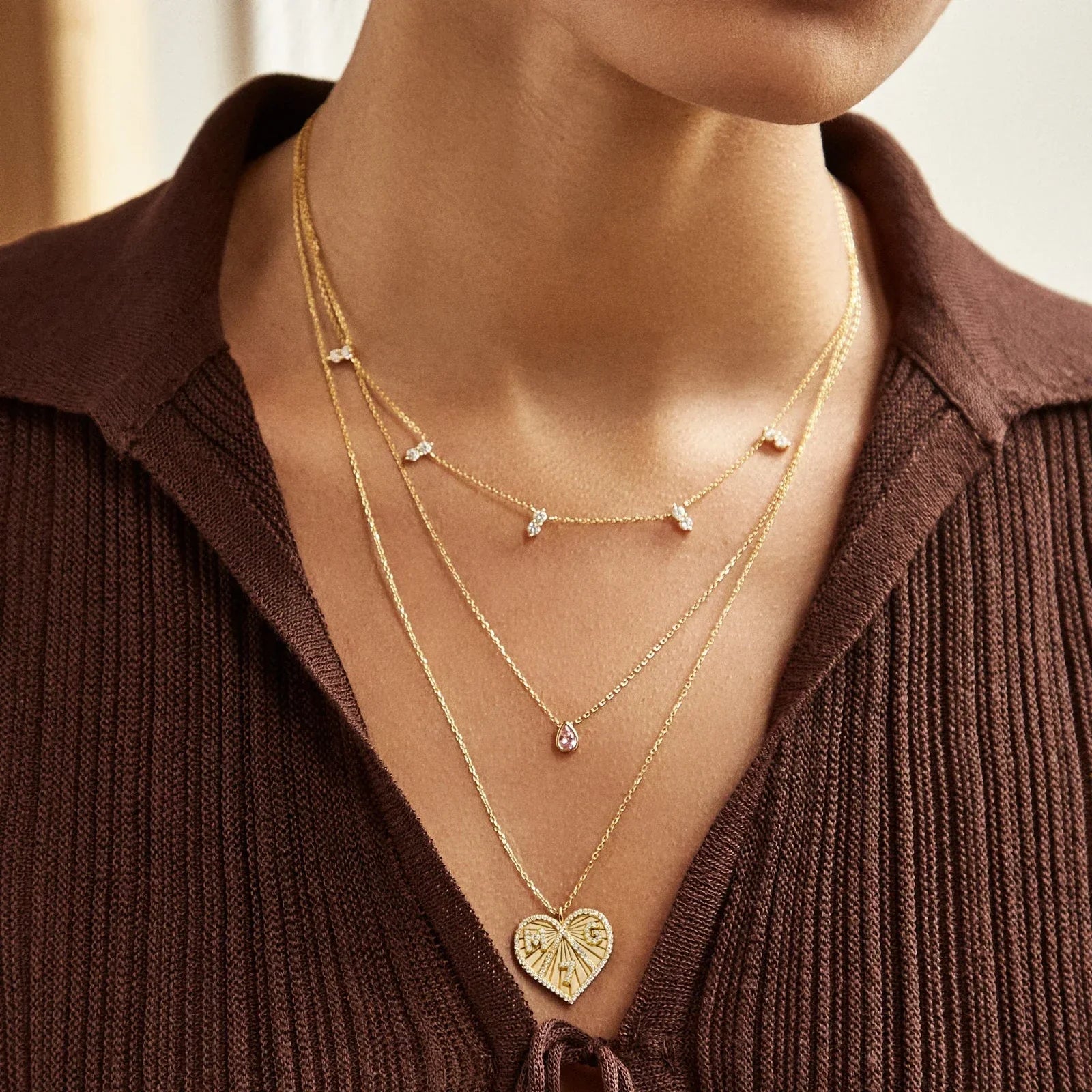 14K Gold Custom Heart Necklace