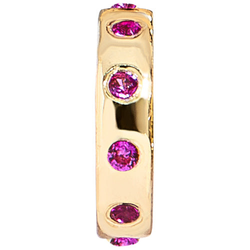 14K Gold Birthstone Charm Beads - Ruby