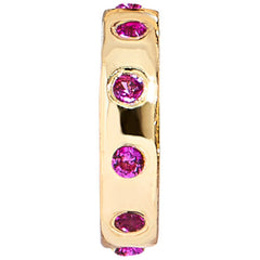 14K Gold Birthstone Charm Beads - Ruby