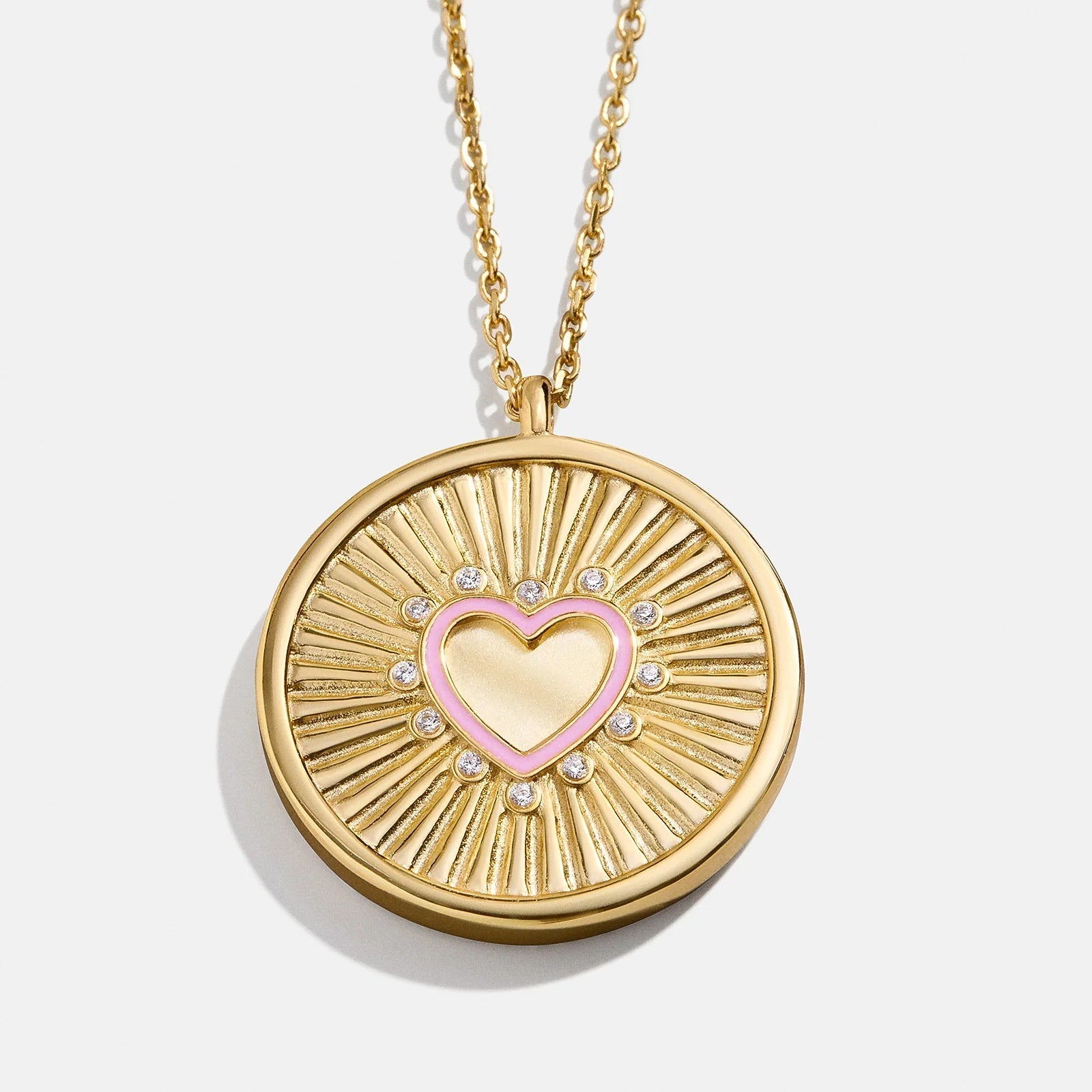 18K Gold Heart Reversible Pendant Necklace - Heart