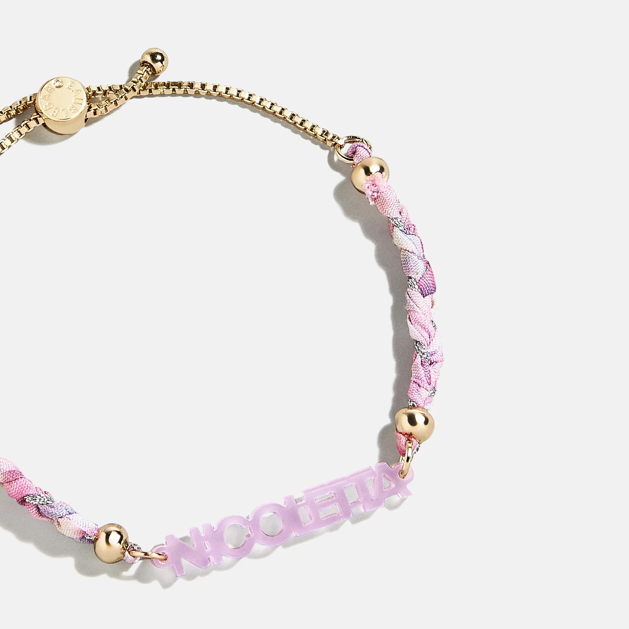Acrylic Kids' Custom Nameplate Bracelet - Translucent Purple