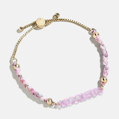 Acrylic Kids' Custom Nameplate Bracelet - Translucent Purple