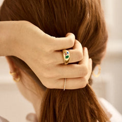 14K Gold Custom Birthstone Ring - Gold