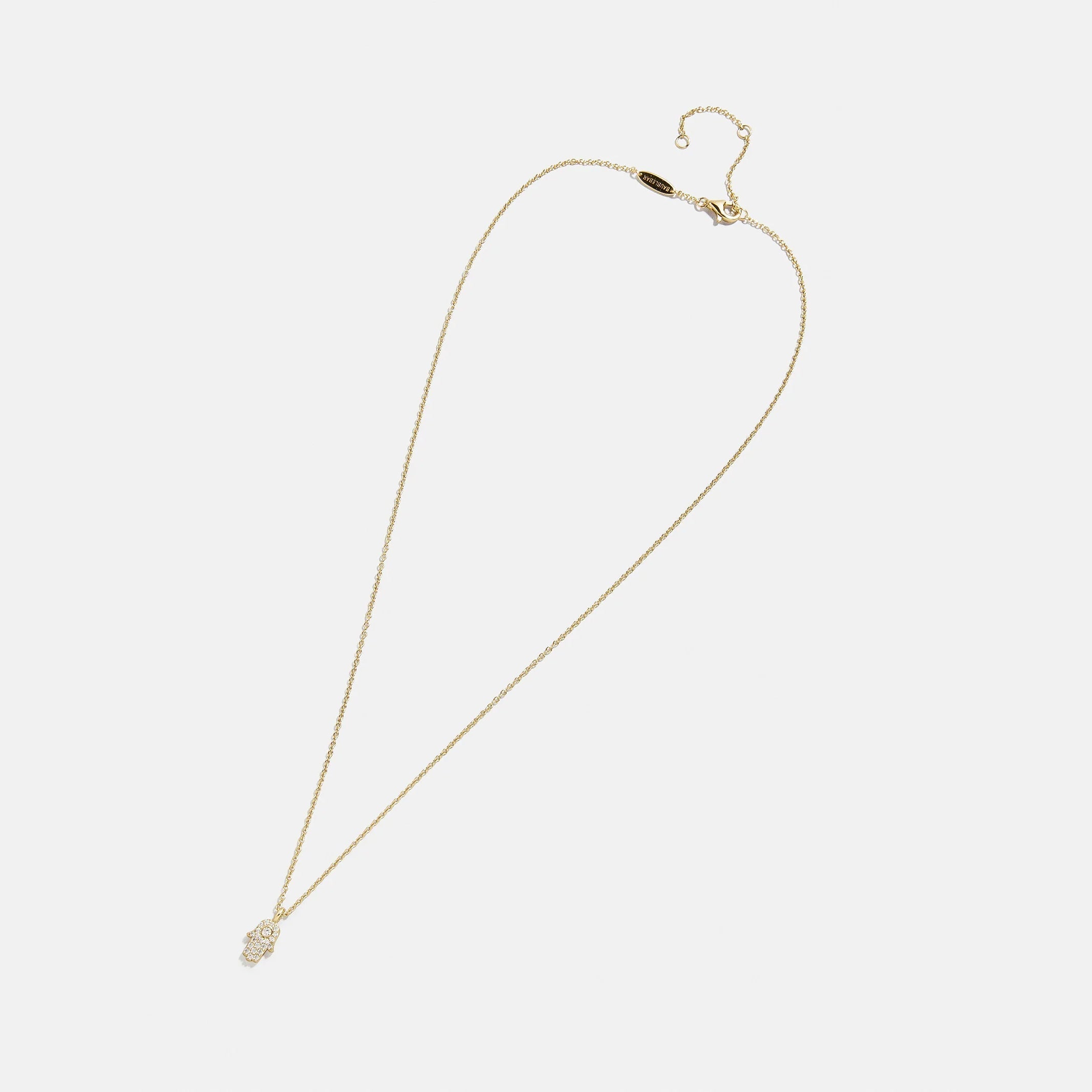 18K Gold Motif Necklace - Hamsa