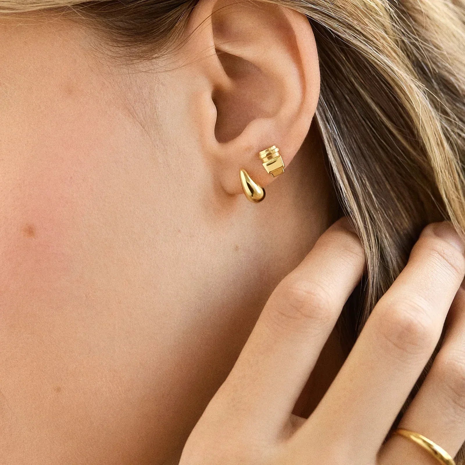 18K Gold Just For Fun Earrings - Coffee
