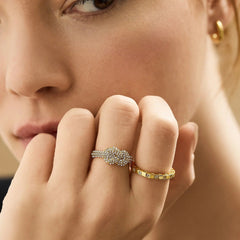 18K Gold Mabel Ring - Gold/Pavé