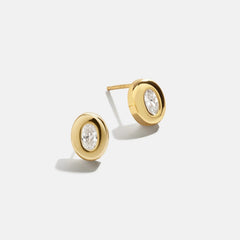 18K Gold Lana Earrings - Gold/Pavé