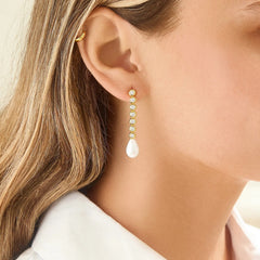 18K Gold Mabel Earrings - Gold/Pavé