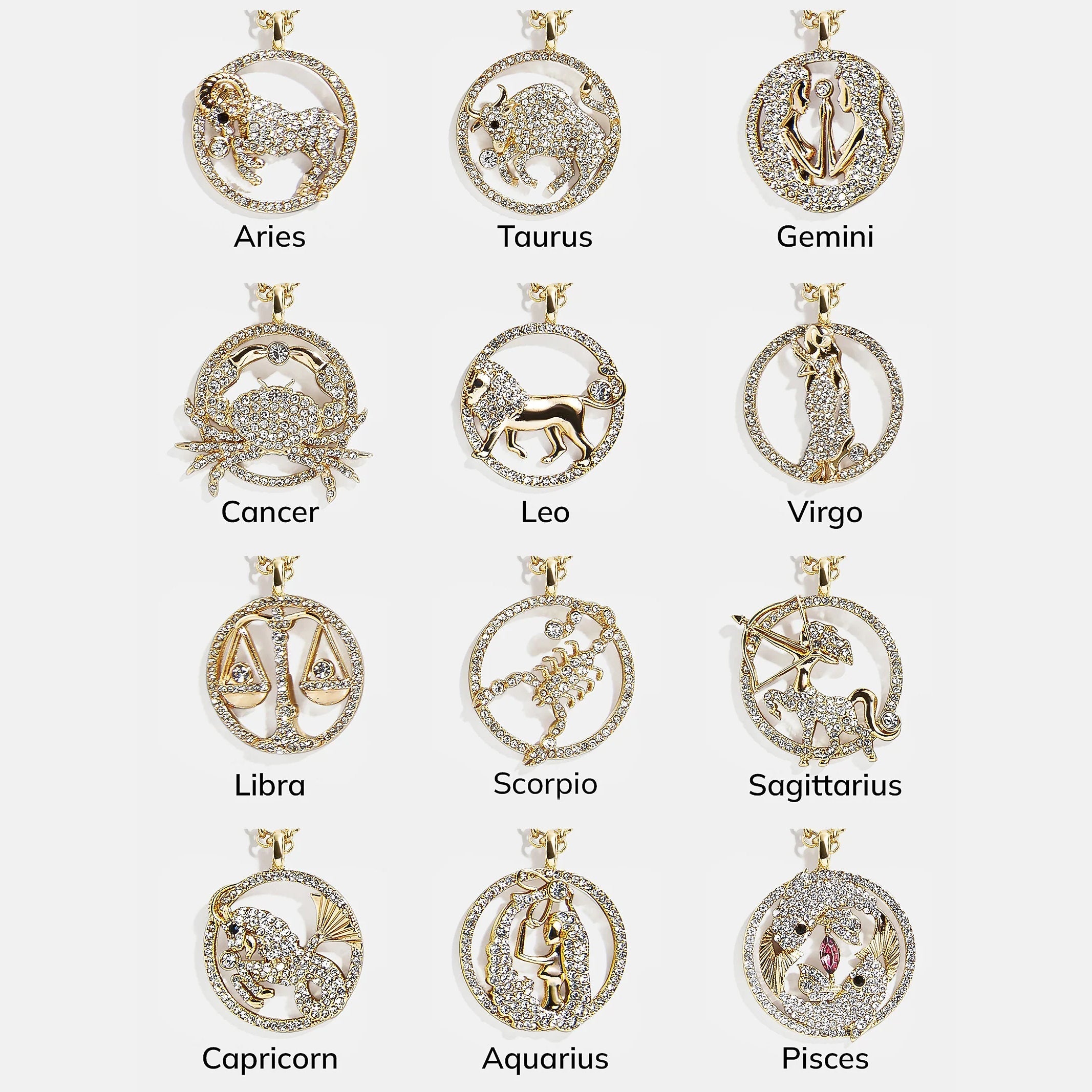 Andrea Zodiac Necklace - Aquarius