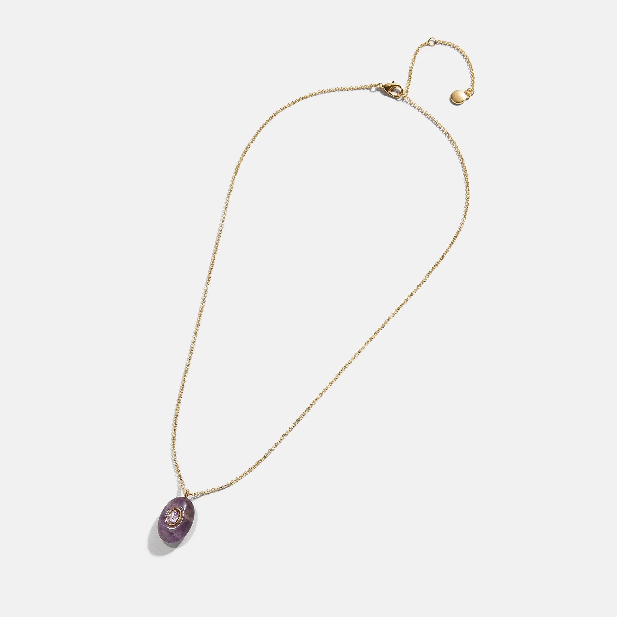 Aura Semi-Precious Pendant Necklace - Yellow Jasper