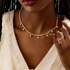 18K Gold Alice Necklace - Gold/Pavé
