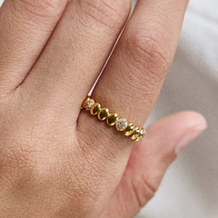 Alyssa 18K Gold Ring - Gold/Pavé