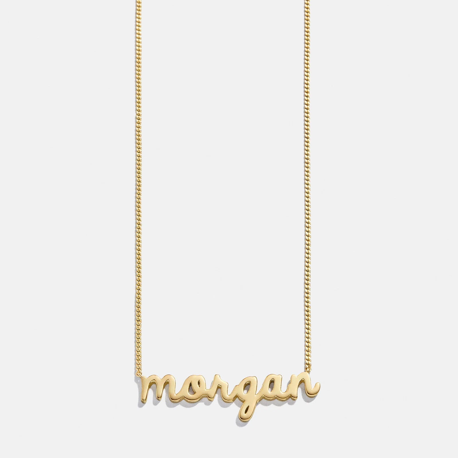 14K Gold Custom Nameplate Necklace - Script