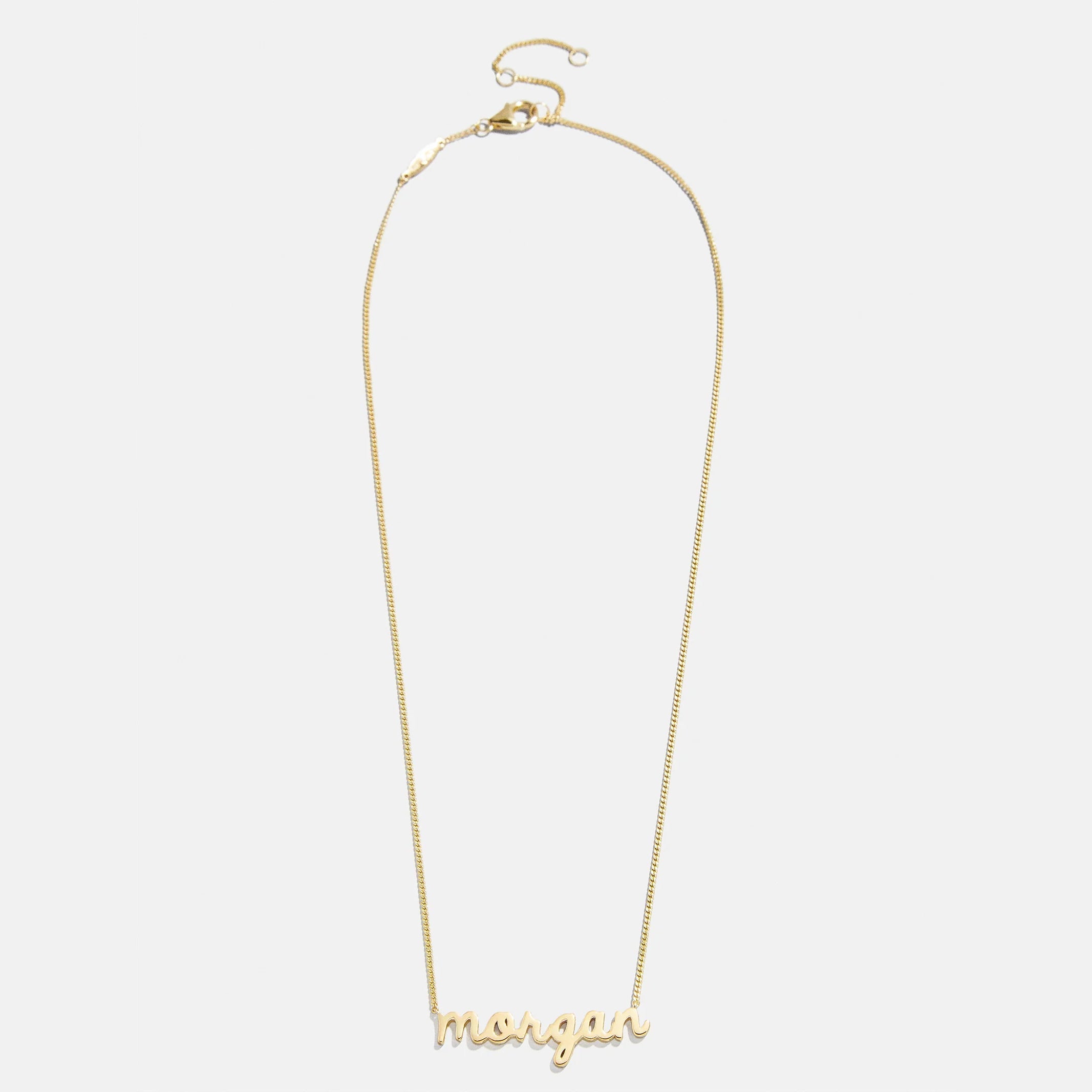 14K Gold Custom Nameplate Necklace - Script