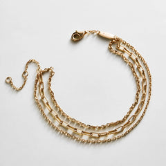 Ana 18K Gold Layered Bracelet - Gold/Pavé