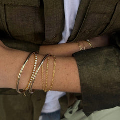 Ana 18K Gold Layered Bracelet - Gold/Pavé